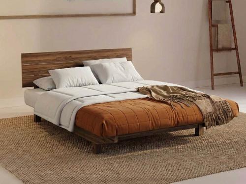 floating bed walnut