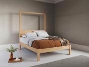 platform four poster bed in beech