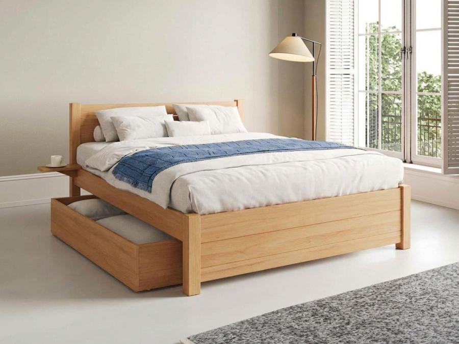 london bed storage in beech