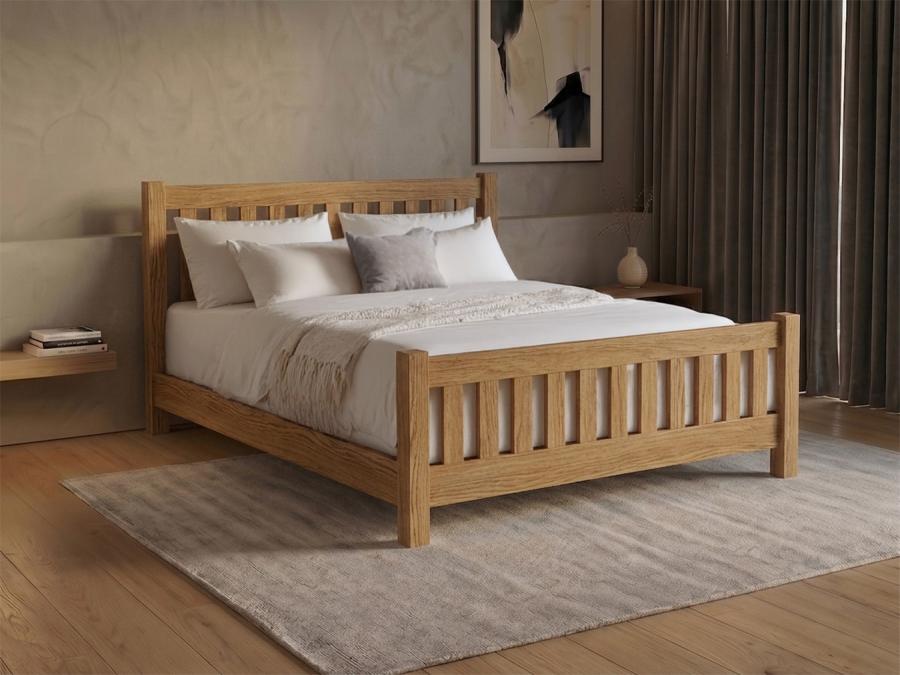 oak low bradgate bed by get laid beds