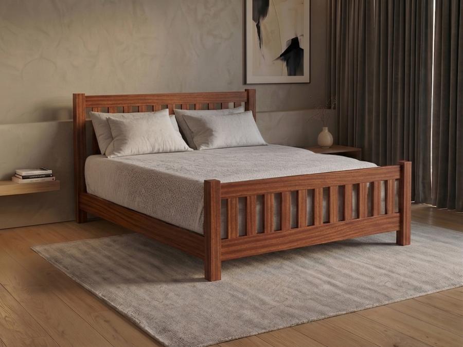 sapele low bradgate bed by get laid beds