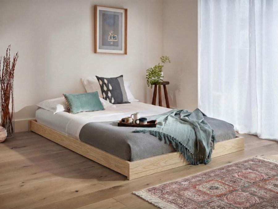 Low Enkel Platform Bed (No Headboard) Ash