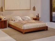 low platform bed in solid sapele