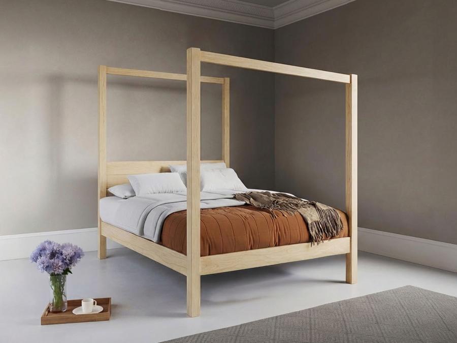 New Forest Four Poster Bed Maple