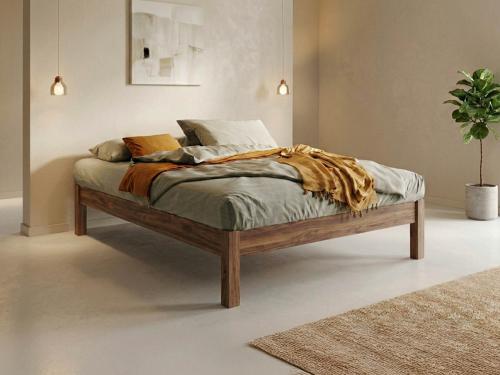 Platform Bed (No Headboard / Space Saver) Walnut