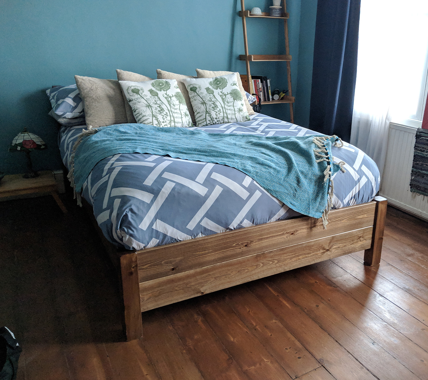 Gray and blue bedroom ideas layered textures