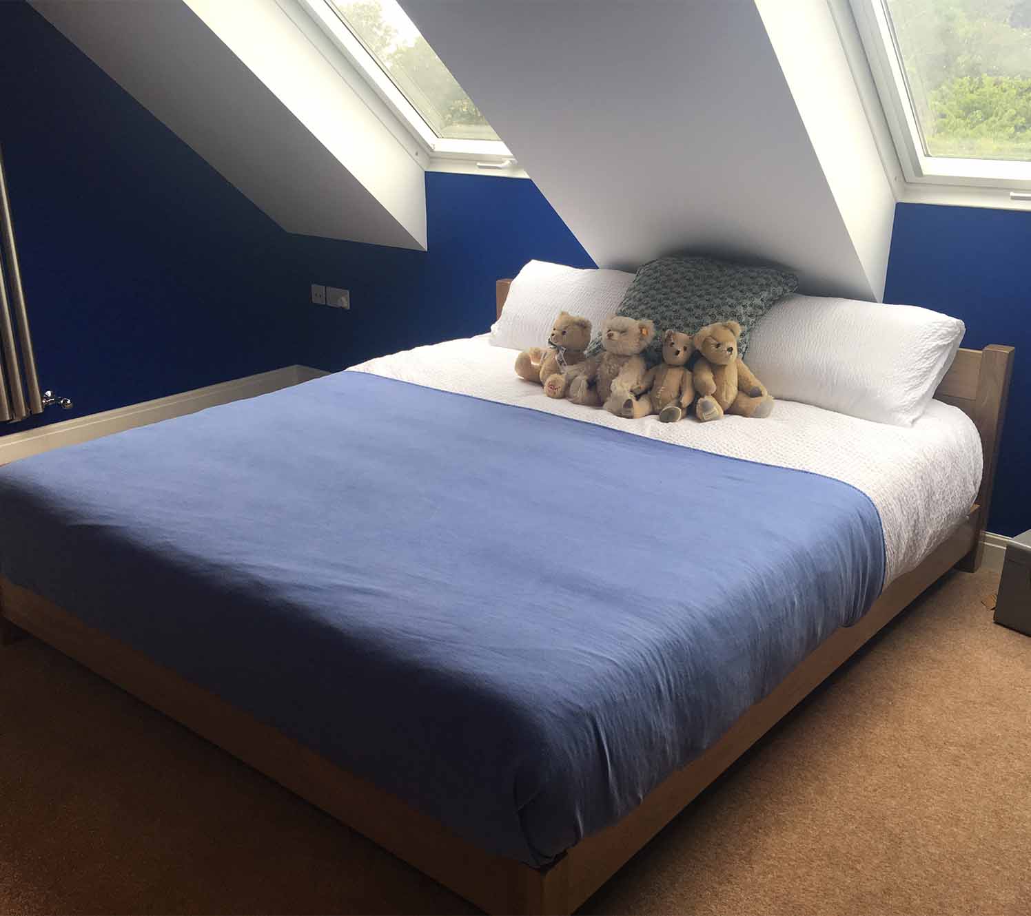 cosy bedroom decor wooden bed frame