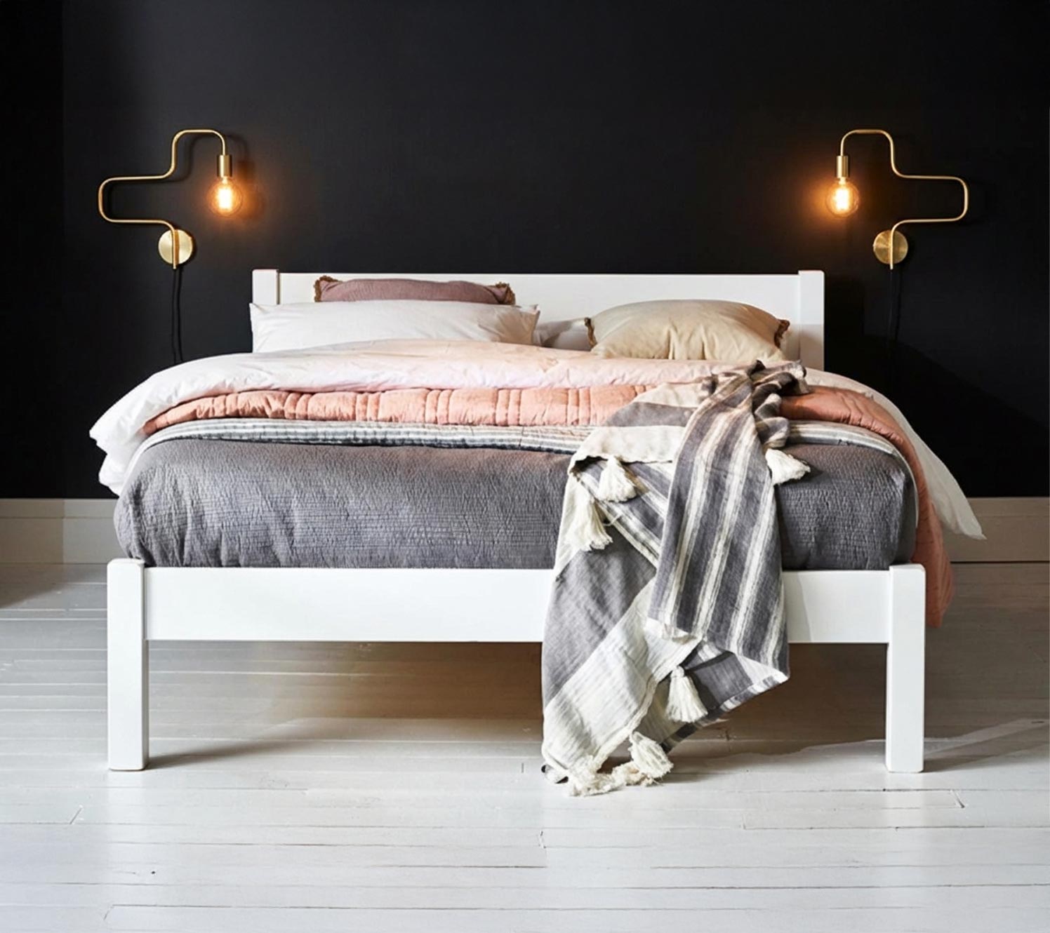 Black and gold bedroom designs metallic lighting