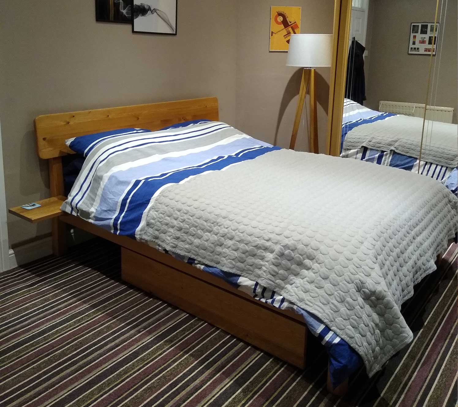 Grey Bedroom Decor - black & white accents