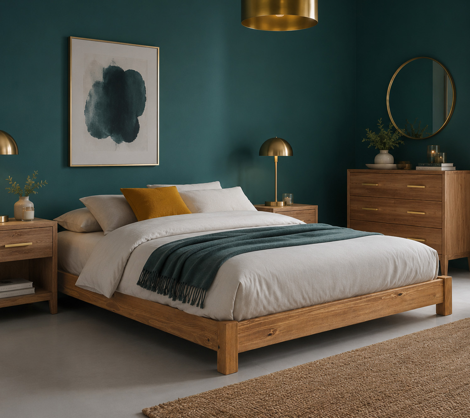 teal bedroom designs Metallic Lift